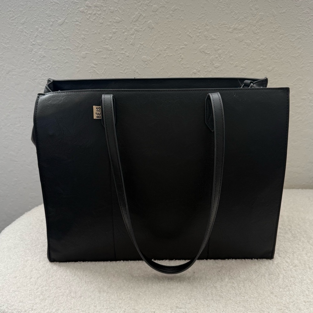 Beis Black Work Tote Bag